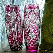 Винтаж handmade. Livemaster - original item Vases floor glass Amethyst. Handmade.