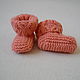 Light coral hooded blouse and booties. Baby Clothing Sets. 4 children-baby. My Livemaster. Фото №6