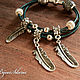 Bracelet on leather cord 'Migratory birds'. Jewelry Sets. BijouSiberia. My Livemaster. Фото №4
