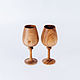 Set of wooden wine glasses made of Siberian Elm wood (2pcs) GN1. Wine Glasses. ART OF SIBERIA. Online shopping on My Livemaster.  Фото №2