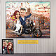 A wedding gift for friends of the newlyweds. Cartoon, bikers, St. Petersburg, Caricature, Moscow,  Фото №1
