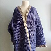 Одежда handmade. Livemaster - original item Quilted silk caftan. boho coat. Handmade.
