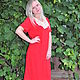 Dress knit red with lace collar. Dresses. Olga Lado. Online shopping on My Livemaster.  Фото №2