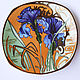 Porcelain plate 'Irises', Plates, Athens,  Фото №1