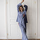  Пижамный комплект в полоску для дома и отдыха, Домашние костюмы, Москва,  Фото №1