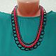 Necklace made of coral hematite and chains. Necklace. Jewelry Elena. Online shopping on My Livemaster.  Фото №2