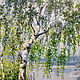 Order Birch braids Landscape with birch trees oil on canvas on cardboard. vjkm333333. Livemaster. . Pictures Фото №3