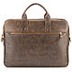 Leather business bag 'Gustav' (brown nappa). Men\'s bag. Russian leather Guild. My Livemaster. Фото №4