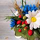 Заказать Цветочная композиция "Летняя вкуснятина". Юлия Ким. Ярмарка Мастеров. . Композиции Фото №3