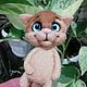 Брошь котик, брошь из шерсти, котенок, кот. Броши для детей. Valyashki-7. Интернет-магазин Ярмарка Мастеров.  Фото №2