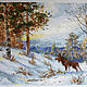  Moose in winter forest. Pictures. FavoriteStitch. My Livemaster. Фото №4