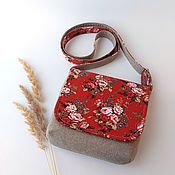 Classic denim bag with hand embroidery