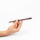 Деревянная заколка-шпилька для волос из красного дерева (махагон) H18. Заколки. ART OF SIBERIA. Ярмарка Мастеров.  Фото №4