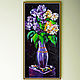 Painting bouquet of flowers 'Midnight Lilac' oil on canvas, Pictures, Samara,  Фото №1