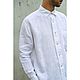 Заказать Рубашка мужская из конопли Hemp Oversized Work Shirt White. VÄN Studio. Ярмарка Мастеров. . Рубашки мужские Фото №3