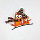Fox brooch, foxes 'Put on a hat!', Brooches, Irbit,  Фото №1