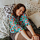 Домашний костюм / пижама с шортами "Поп-арт". Домашние костюмы. Lemondress home - одежда для дома. Интернет-магазин Ярмарка Мастеров.  Фото №2