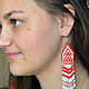 Makosh fringe earrings, beaded earrings, long earrings. Earrings. Slava. My Livemaster. Фото №4