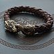 Bracelet braided: leather bracelet Dragon. Braided bracelet. Mint Tiger (MintTiger). My Livemaster. Фото №4