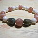 Bracelet sunstone, agate and chalcedony ' Tenderness', Bead bracelet, Moscow,  Фото №1
