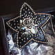 Star brooch embroidered on genuine leather. Brooches. SM Tallya. My Livemaster. Фото №5