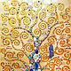 Tree of happiness. The Tree of Life Klimt. Gold painting with drag. stones. Pictures. House of the Sun (irina-bast). Online shopping on My Livemaster.  Фото №2