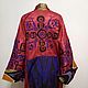 Uzbek robe made of suzane and ikat. Boho coat, caftan. S051. Robes. businka34. My Livemaster. Фото №5