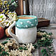  ceramic Poisonous Mushroom mug, turquoise. Mugs and cups. alisbelldoll (alisbell). My Livemaster. Фото №4
