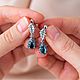 Заказать Серьги Ёжики, топазы, серебро 925 пробы с чернением. Organic Jewelry. Серебро и золото. Ярмарка Мастеров. . Серьги классические Фото №3