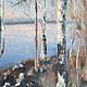 Oil painting early evening landscape with birches and pines. Pictures. olga-klim (olga-klim). My Livemaster. Фото №5
