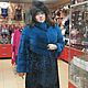 Fur coat mink with lambskin turquoise . LARGE size. Fur Coats. LUCIA-ART. Online shopping on My Livemaster.  Фото №2