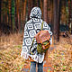 Woolen poncho with hood (unisex). Ponchos. Poncho and Feather. My Livemaster. Фото №6