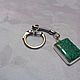 Order Charm keychain made of natural green turquoise in 925 silver. marusjy. Livemaster. . Key chain Фото №3