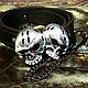 Ремень из кожи для штанов "Gemini Skull". Ремни. Neformal-World (Alexander Rusanov). Ярмарка Мастеров.  Фото №8