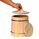 Order Wooden cedar tub with lid and yoke 5 l. Art.17089. SiberianBirchBark (lukoshko70). Livemaster. . Barrels and tubs Фото №3