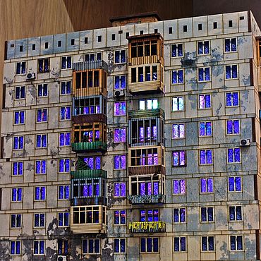 Для дома и интерьера ручной работы. Ярмарка Мастеров - ручная работа Мини бар ночник "Панелька" 9 этажка. Handmade.
