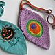 POUCH FOR the ROSARY 'Peacock feather' japa-mantra knitted. Baggie. Gala Devi (crochet design). My Livemaster. Фото №6