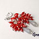 Red long earrings. Earrings. Grafoli jewellery. Online shopping on My Livemaster.  Фото №2
