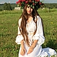 Женское Крестильное платье Параскева. Народные рубахи. Модный сундучок'. Интернет-магазин Ярмарка Мастеров.  Фото №2