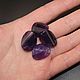 Amethyst purple wavy bead 15h20 mm. Pendants. yakitoriya. My Livemaster. Фото №5