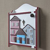 Для дома и интерьера handmade. Livemaster - original item Key holders wall: Housekeeper-locker Houses 3.Housekeeper wall. Handmade.