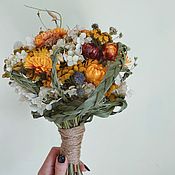 Осенняя композиция «Веселые тыковки в глиняном горшочке»