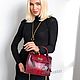 Сумка из питона по мотивам Hermes Kelly красная. Сумка через плечо. PYTOSHASHOP. Интернет-магазин Ярмарка Мастеров.  Фото №2