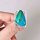 Order Chrysocolla Ring. Stones Gems from Siberia. Livemaster. . Rings Фото №3