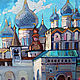 Картина маслом. Ростов Великий. Зимний день. Картины. Maria Barkovskaya. Интернет-магазин Ярмарка Мастеров.  Фото №2