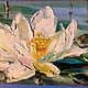  Oil painting in a frame 'Magic Lotus'. Pictures. Russian Oil Paintings. Online shopping on My Livemaster.  Фото №2