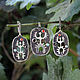 Earrings and pendant Rock Carvings made of silver with stones RO0036. Jewelry Sets. Sunny Silver. My Livemaster. Фото №5