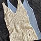 Вязаный топ из хлопка. Топы. Екатерина Бушуева (“businka knitting”). Интернет-магазин Ярмарка Мастеров.  Фото №2