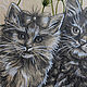 'Three cats' illustration in the nursery. Pictures. Kat_Fray. Ярмарка Мастеров.  Фото №5