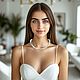 Комплект Орхидеи, натуральный жемчуг. Колье. SILVER MODA. Ярмарка Мастеров.  Фото №6